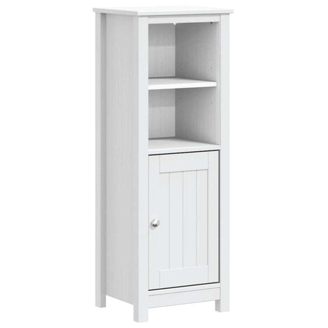 Vidaxl badkamerkast berg 40x34x110 cm massief grenenhout wit