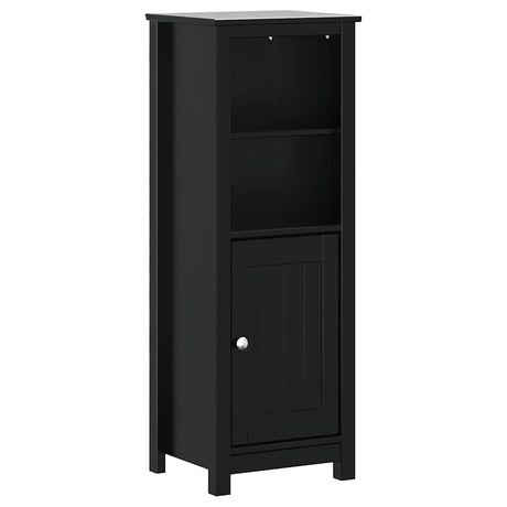 Vidaxl badkamerkast berg 40x34x110 cm massief grenenhout zwart