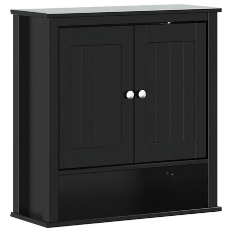 Vidaxl badkamerkast berg 69,5x27x71,5 cm massief grenenhout zwart