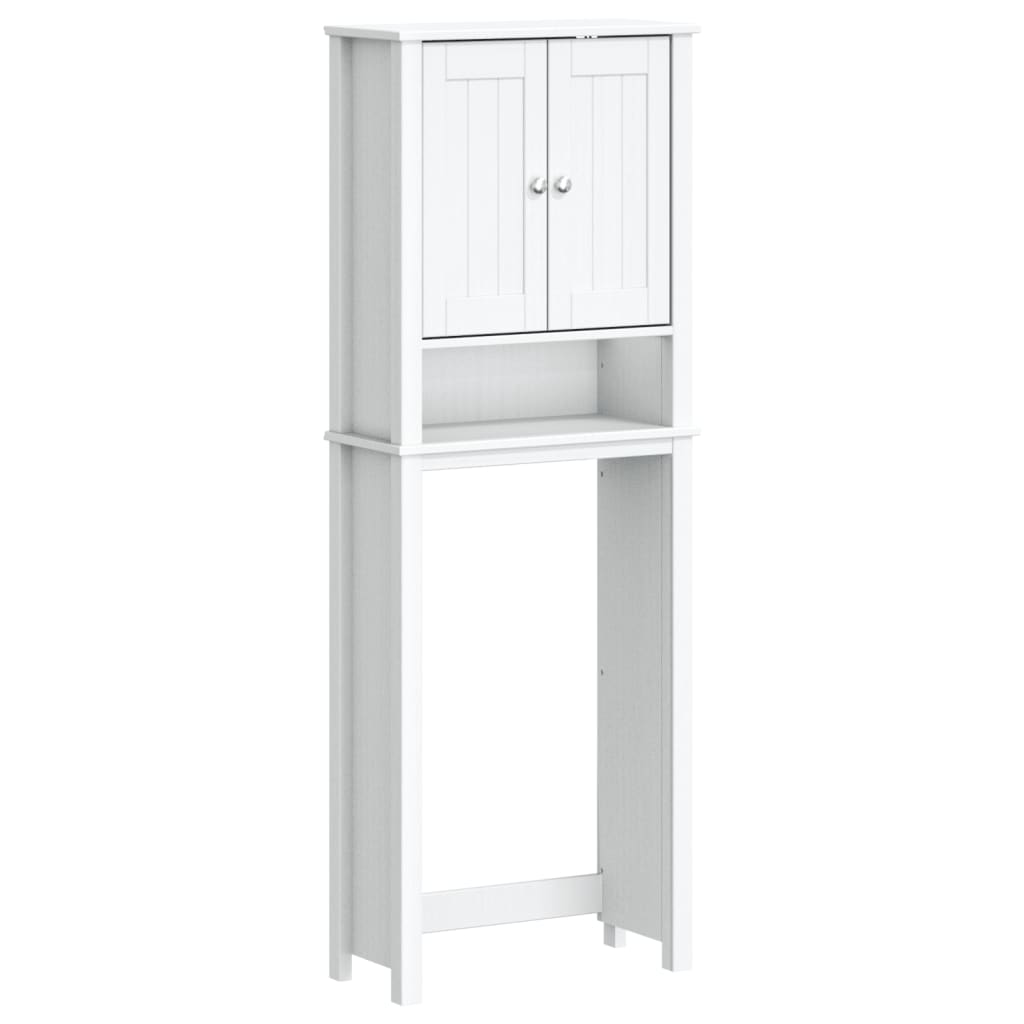 Vidaxl toiletmeubel berg 60x27x164,5 cm massief hout wit