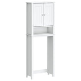 Vidaxl toiletmeubel berg 60x27x164,5 cm massief hout wit