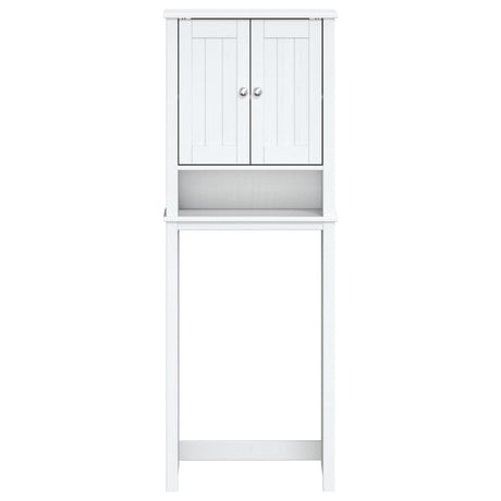 Vidaxl toiletmeubel berg 60x27x164,5 cm massief hout wit