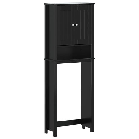 Vidaxl toiletmeubel berg 60x27x164,5 cm massief hout zwart