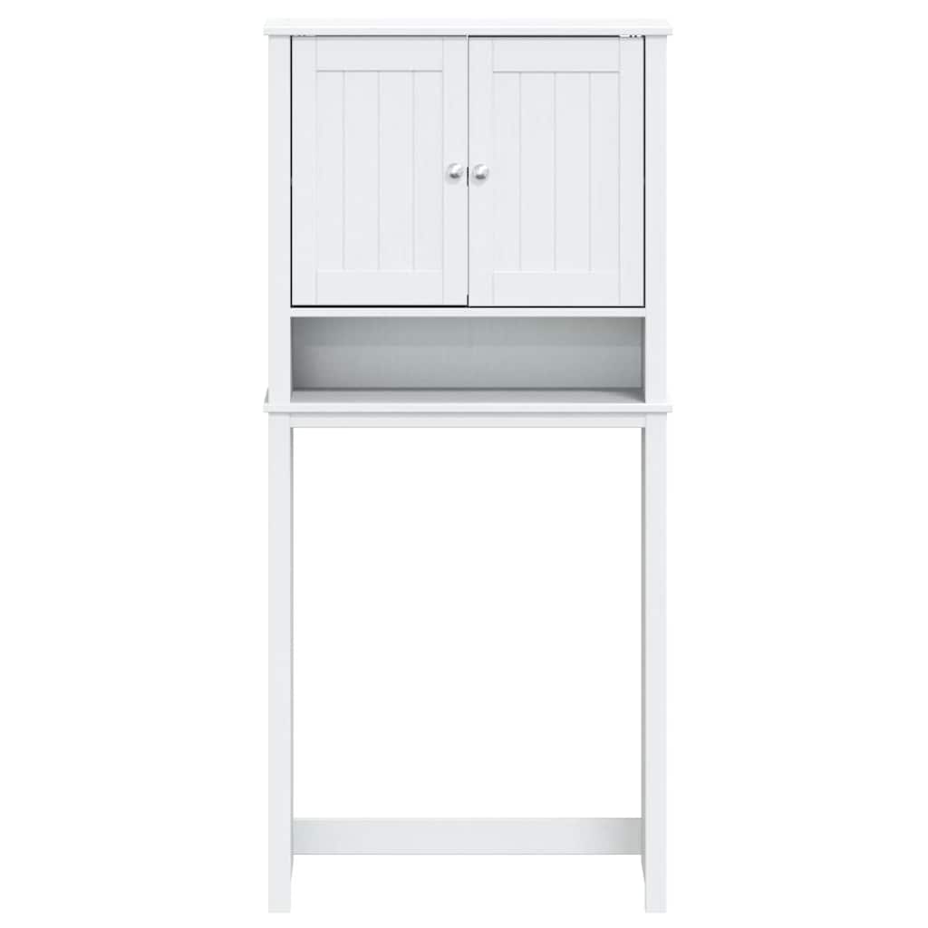 Vidaxl wasmachinekast berg 76x27x164,5 cm massief hout wit