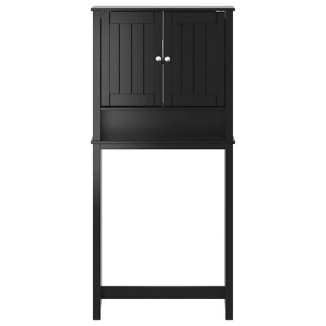 Vidaxl wasmachinekast berg 76x27x164,5 cm massief hout zwart