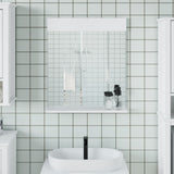 Vidaxl badkamerspiegel met schap berg 60x12x70 cm massief hout wit