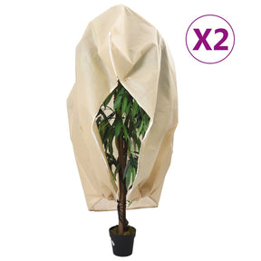 Vidaxl plantenhoezen met ritssluiting 2 st 70 g m² 3,93x3,5 m