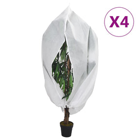 Vidaxl plantenhoezen met ritssluiting 4 st 70 g m² 2,36x2 m