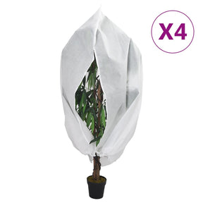 Vidaxl plantenhoezen met ritssluiting 4 st 70 g m² 3,93x3,5 m