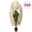 Vidaxl plantenhoezen met ritssluiting 10 st 70 g m² 1,2x1,8 m