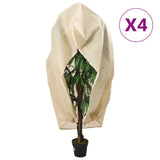 Vidaxl plantenhoezen met ritssluiting 4 st 70 g m² 2,36x2 m