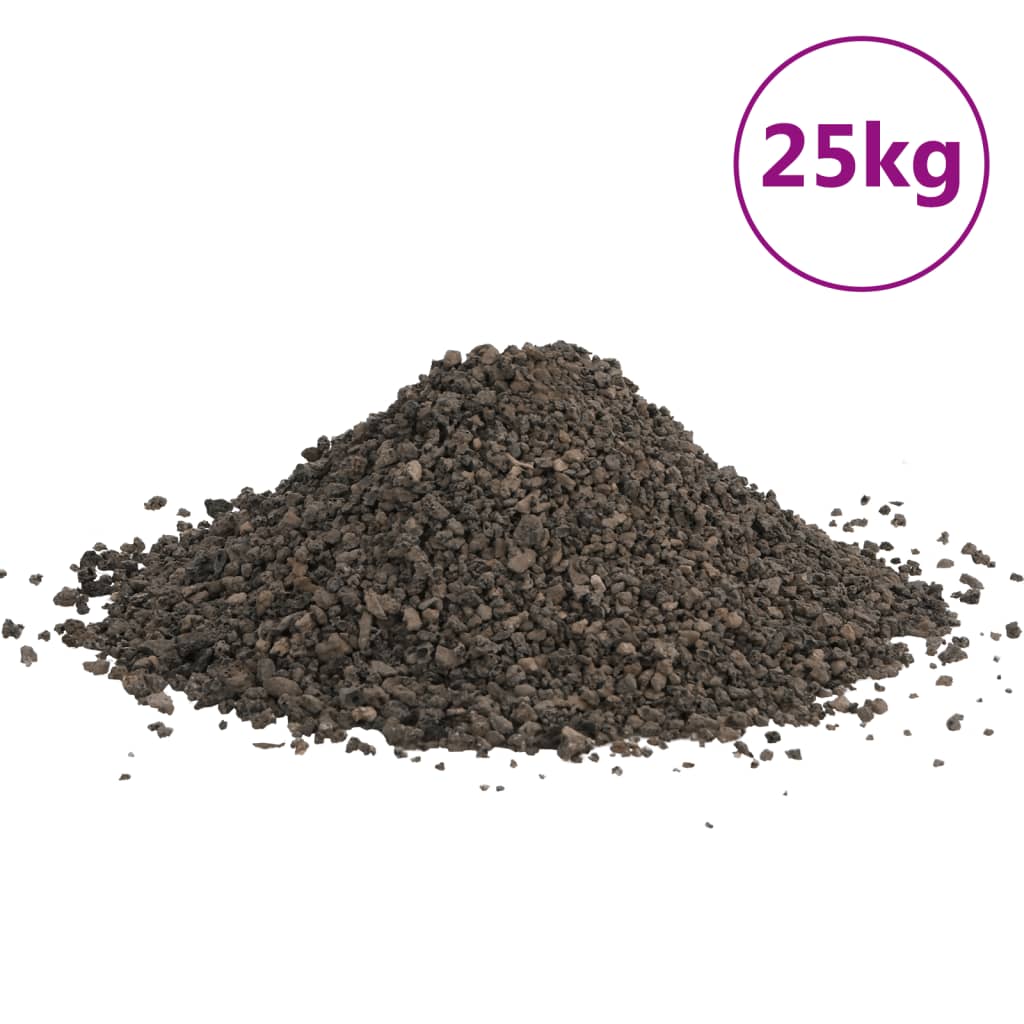 Vidaxl basaltgrind 25 kg 3-5 mm negro