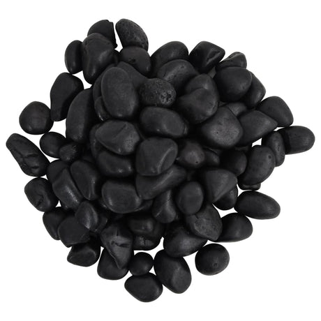 Vidaxl kiezelstenen gepolijst 2-5 cm 25 kg zwart