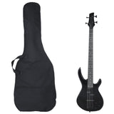 Vidaxl Bass guitar for beginners electric with bag 4 4 46 black