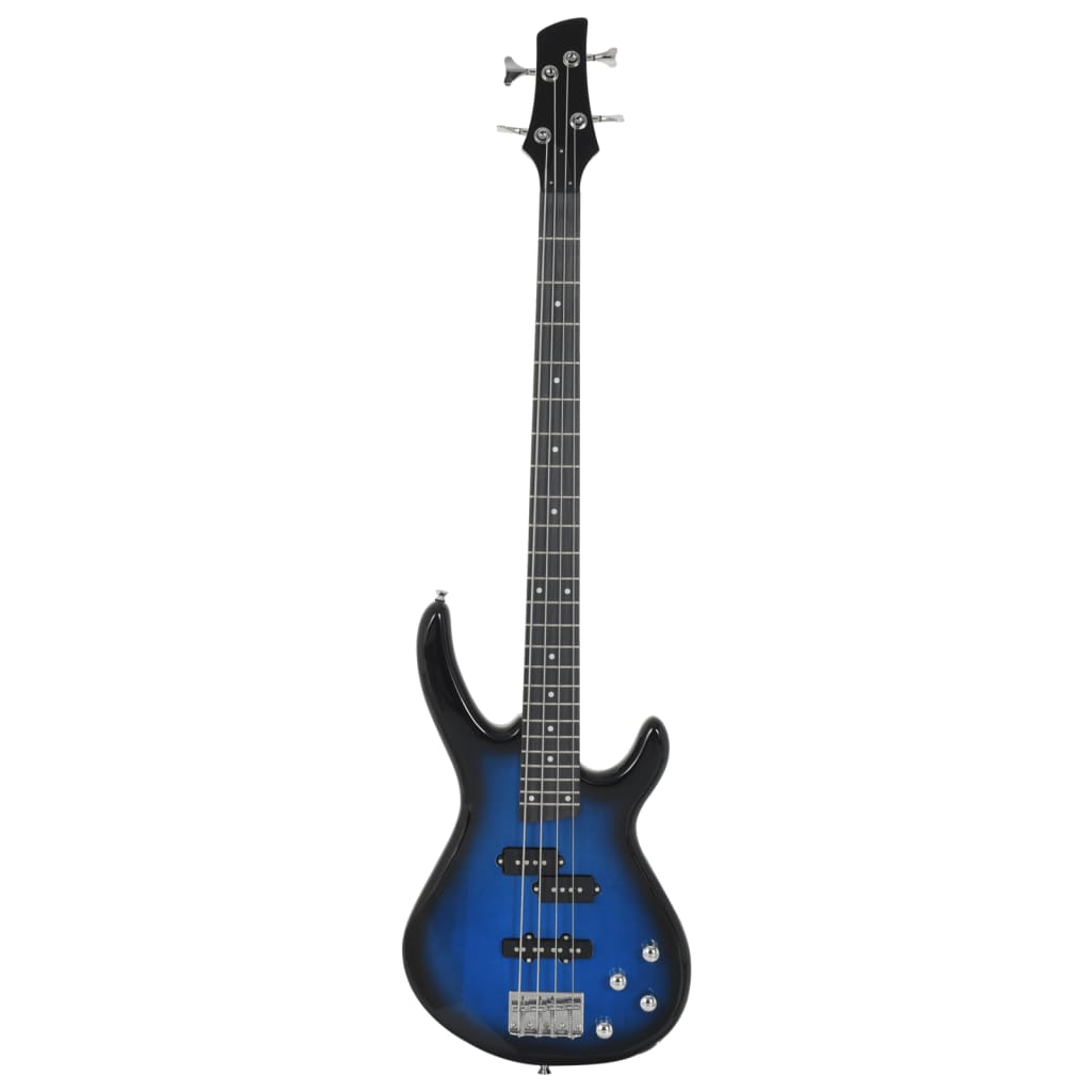 Vidaxl Bass guitar for beginners electric with bag 4 4 46 blue black