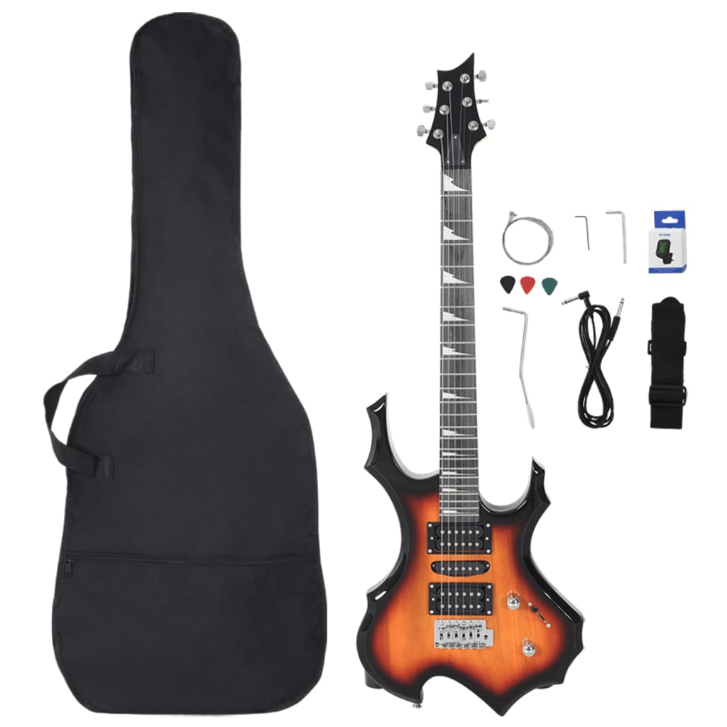 Vidaxl -gitarr för nybörjare Electric With Bag 4 4 39 Svart