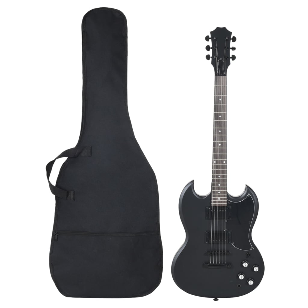 Vidaxl -gitarr för nybörjare Electric With Bag 4 4 39 Svart