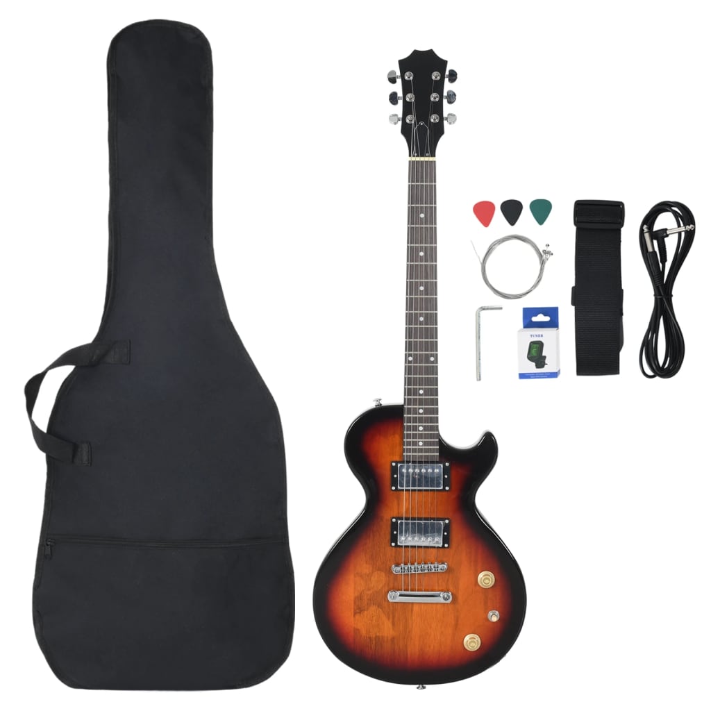 Vidaxl Guitar za začetnike Electric z torbo 4 4 39 Black