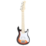 Guitare vidaxl pour enfants électrique avec tas 3 4 30 brun et blanc