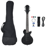 Vidaxl Guitar za začetnike Electric z torbo 3 4 30 Black