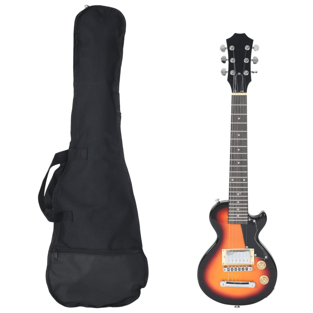 Guitare vidaxl pour enfants électrique avec tas 3 4 30 brun et noir