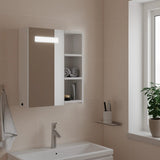 Vidaxl badkamerkast met spiegel en led 45x13x52 cm wit