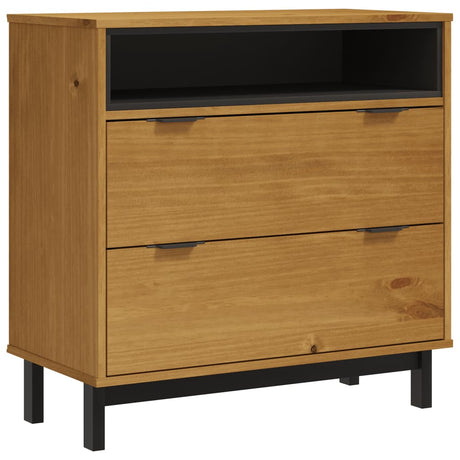 Vidaxl ladekast flam 80x40x80 cm massief grenenhout