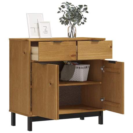 Vidaxl dressoir flam 80x40x80 cm massief grenenhout