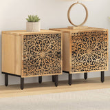 Vidaxl nachtkastjes 2 st 40x33x46 cm massief mangohout