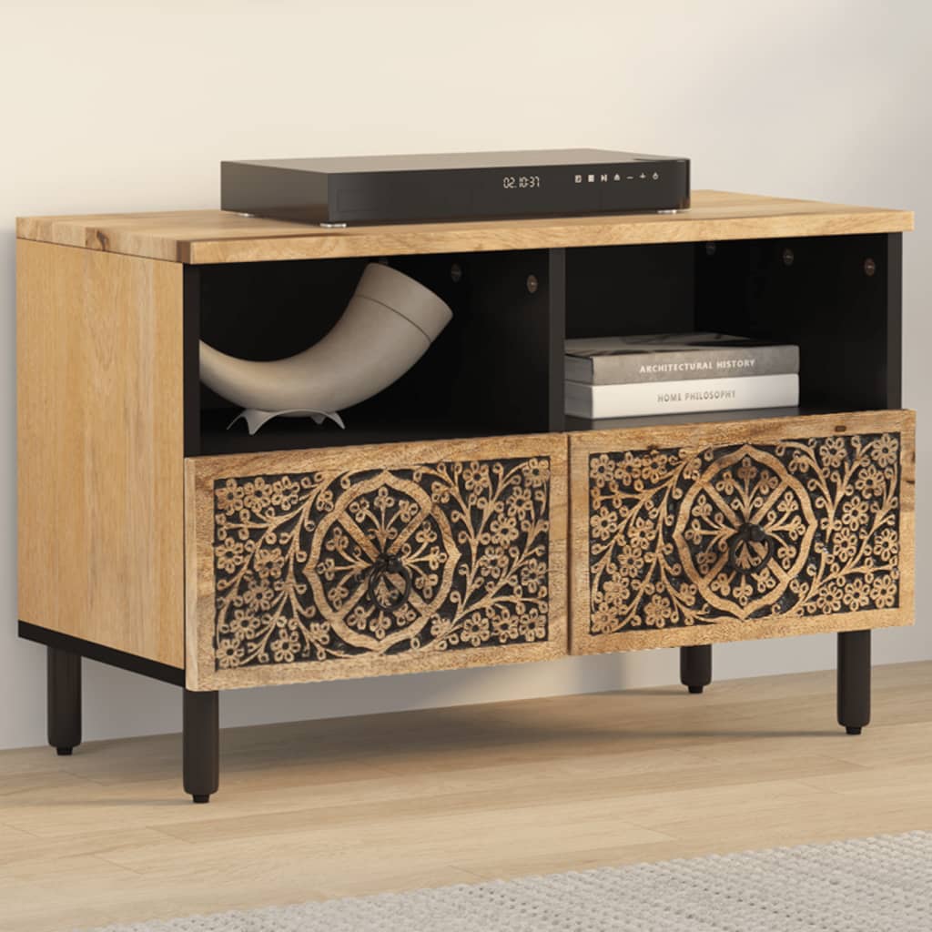Vidaxl tv-meubel 70x33x46 cm massief mangohout