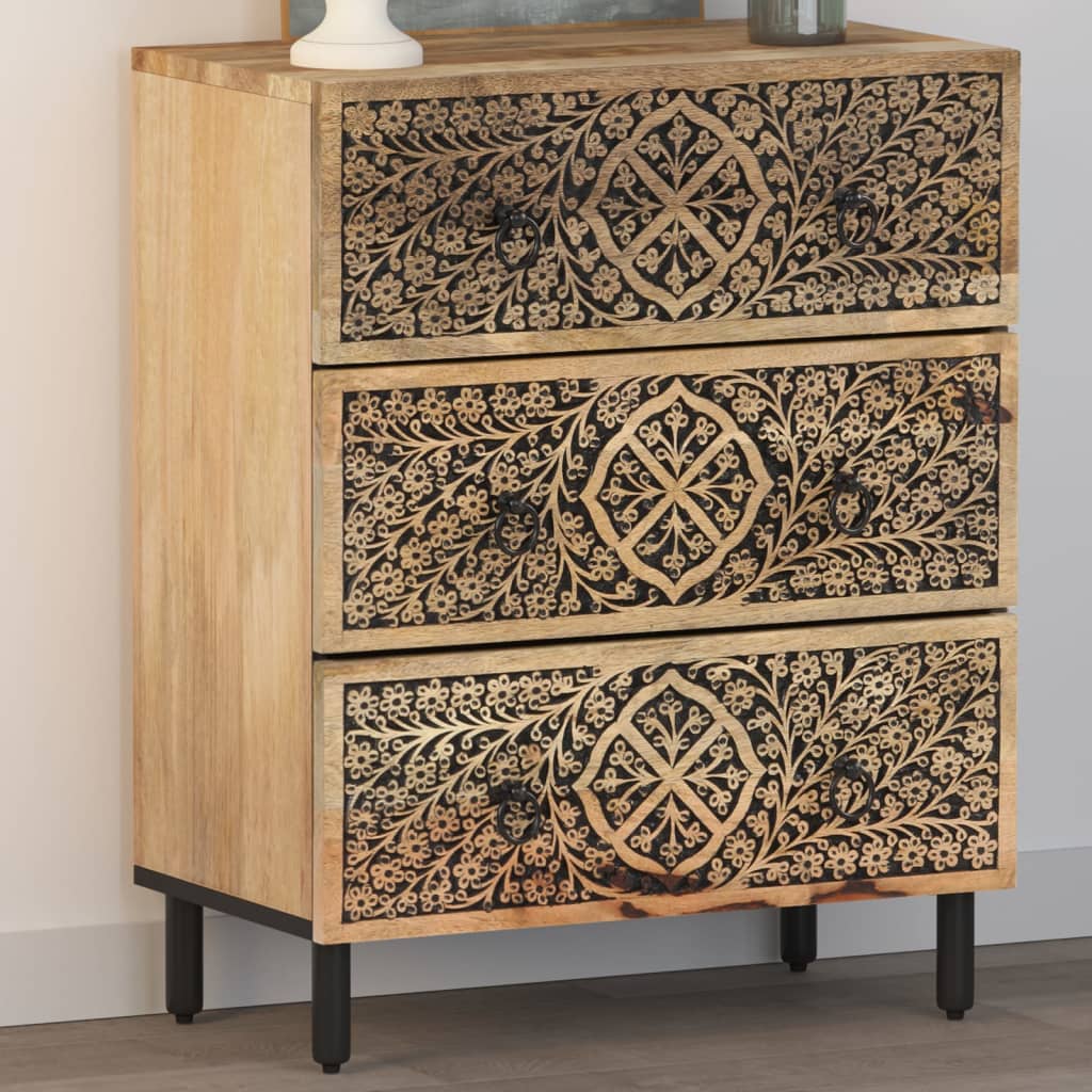 Vidaxl bijzetkast 60x33x75 cm massief mangohout