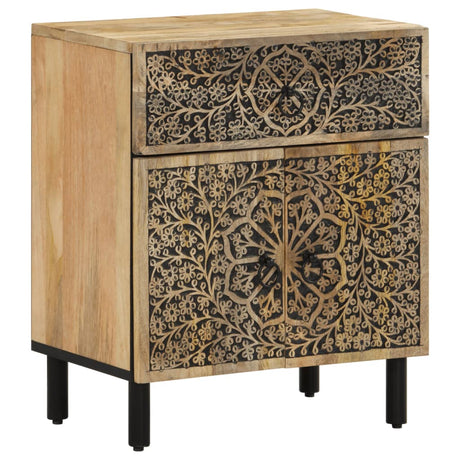 Vidaxl nachtkastje 50x33x60 cm massief mangohout