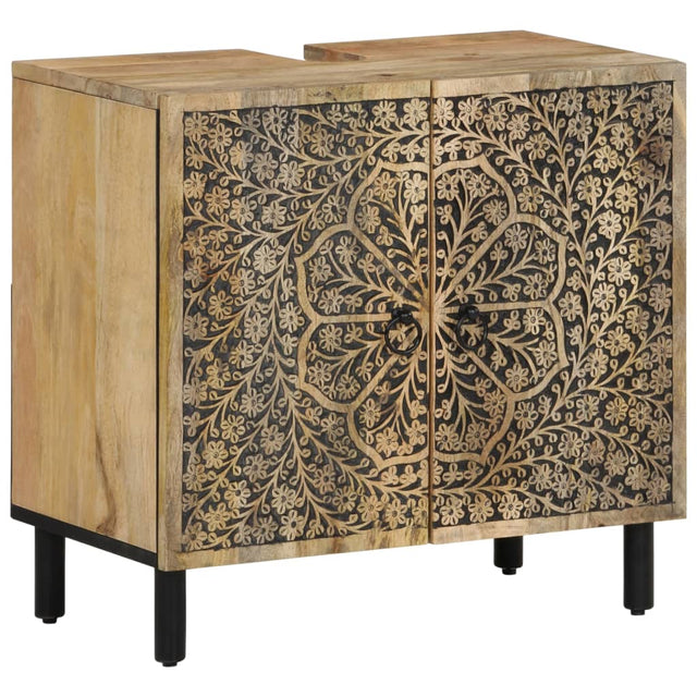 Vidaxl wastafelkast 62x33x58 cm massief mangohout