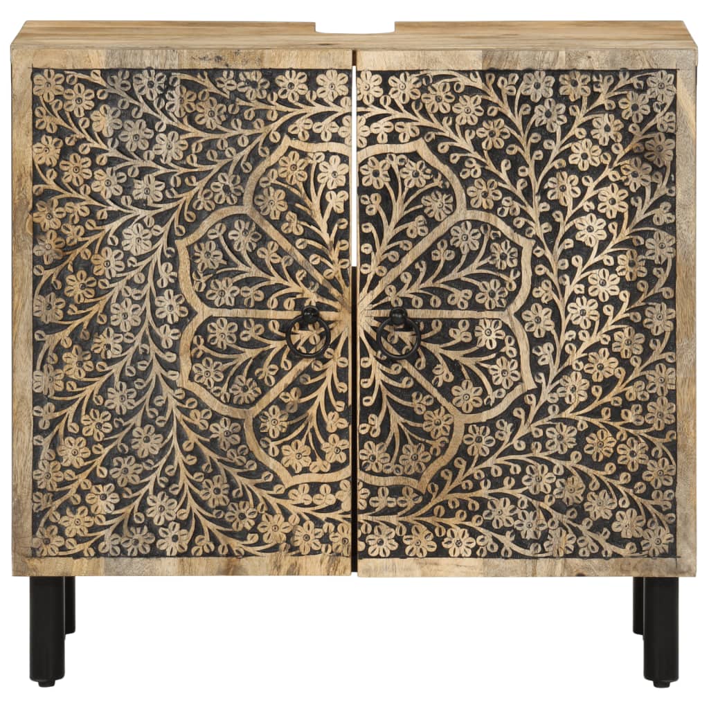 Vidaxl wastafelkast 62x33x58 cm massief mangohout