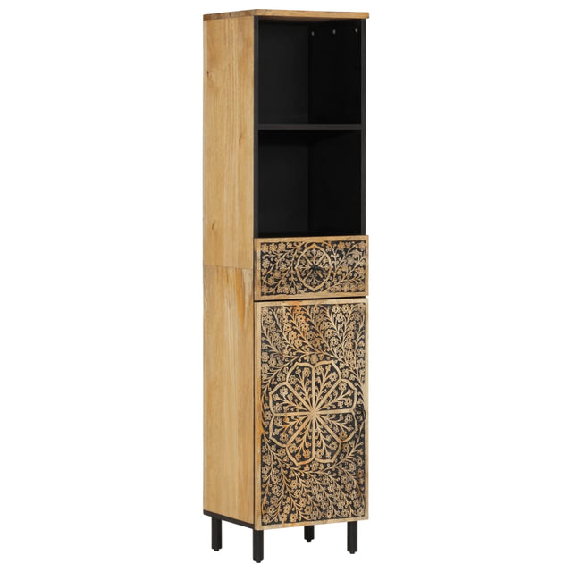 Vidaxl badkamerkast 38x33x160 cm massief mangohout