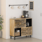 Vidaxl bijzetkast 80x33x75 cm massief mangohout