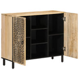 Vidaxl bijzetkast 90x33x75 cm massief mangohout