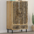 Vidaxl hoge kast 60x33x100 cm massief mangohout