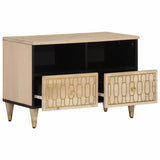 Vidaxl tv-meubel 70x33x46 cm massief mangohout