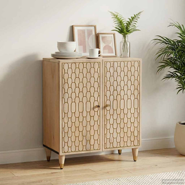Vidaxl bijzetkast 60x33x75 cm massief mangohout