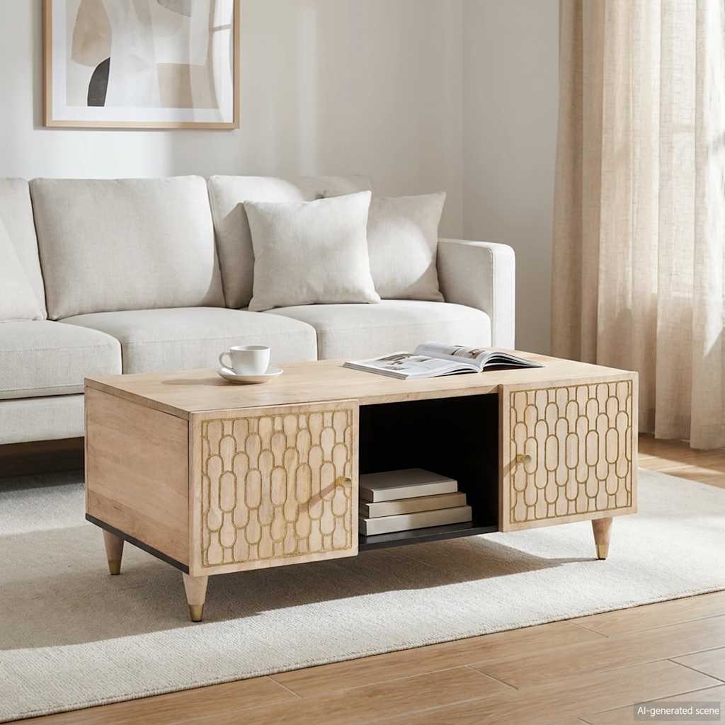 Vidaxl salontafel 100x54x40 cm massief mangohout