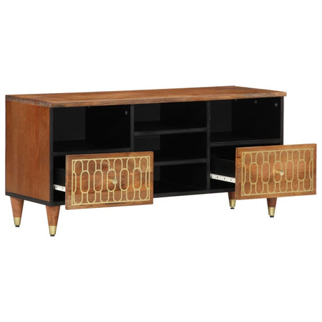 Vidaxl tv-meubel 100x33x46 cm massief mangohout