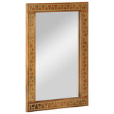 Vidaxl badkamerspiegel 50x70x2,5 cm massief mangohout en glas