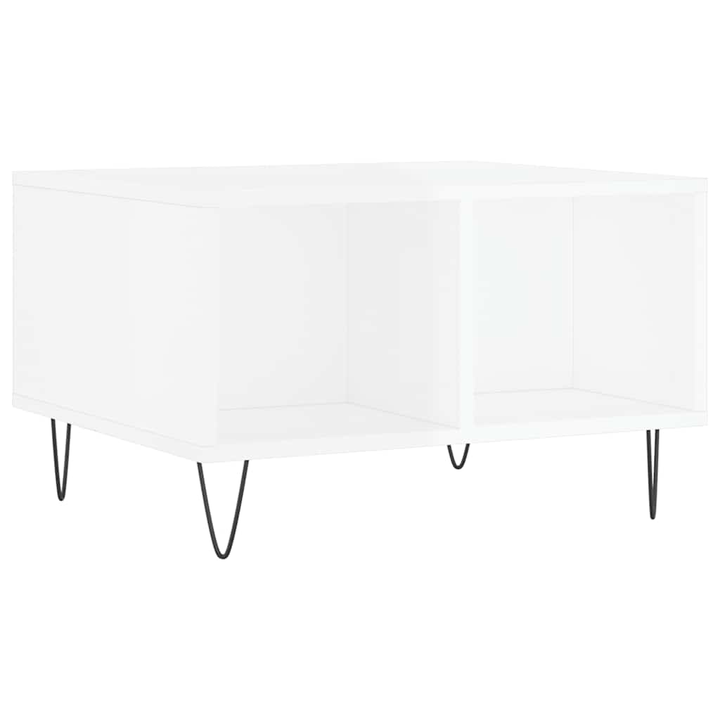 Vidaxl salontafel 60x50x36,5 cm bewerkt hout hoogglans wit