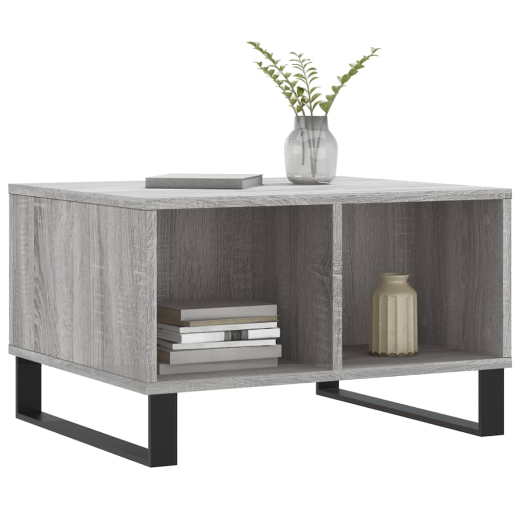 Vidaxl salontafel 60x50x36,5 cm bewerkt hout grijs