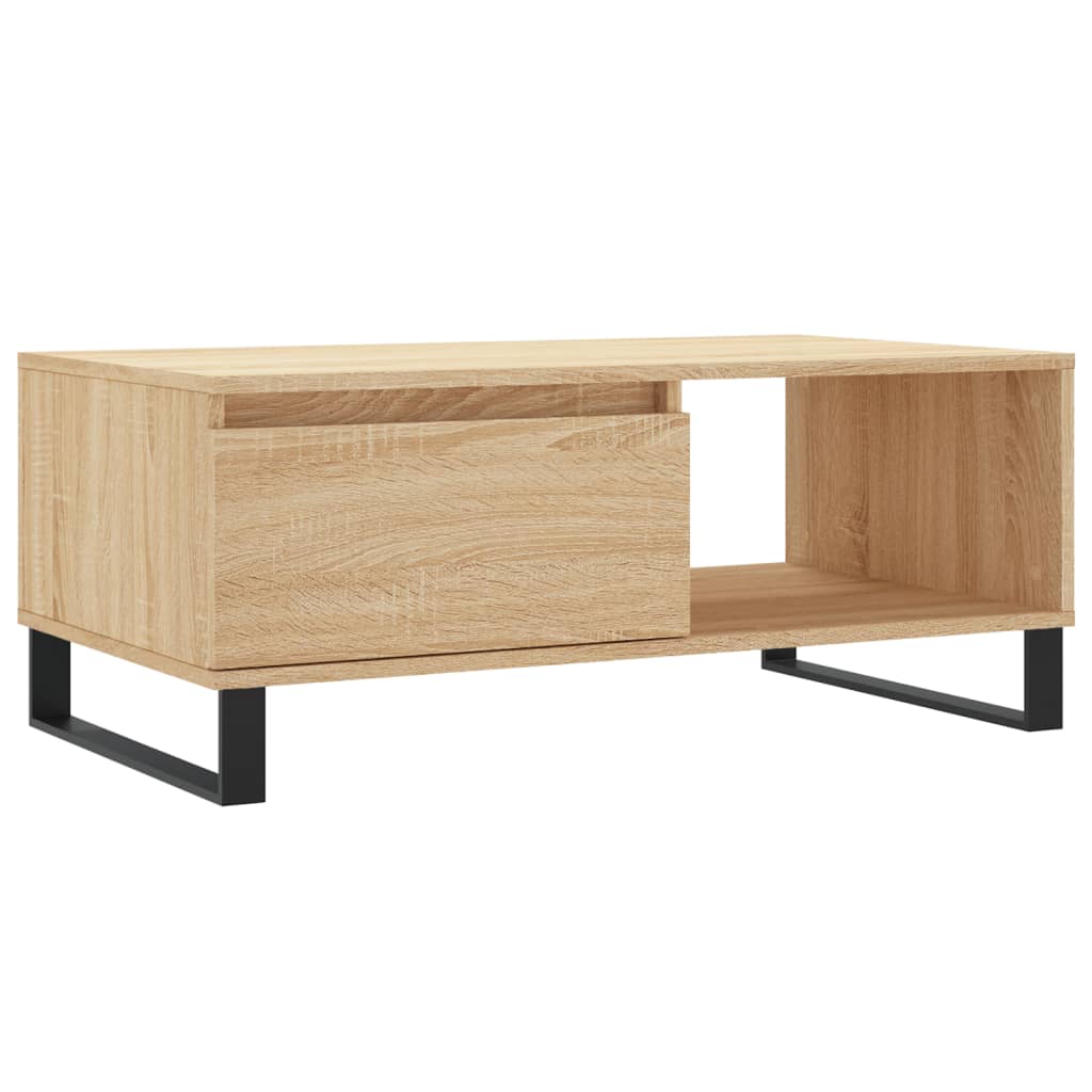 Vidaxl salontafel 90x50x36,5 cm bewerkt hout sonoma eikenkleurig