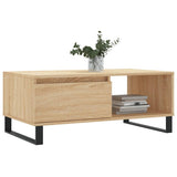 Vidaxl salontafel 90x50x36,5 cm bewerkt hout sonoma eikenkleurig
