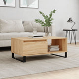 Vidaxl salontafel 90x50x36,5 cm bewerkt hout sonoma eikenkleurig