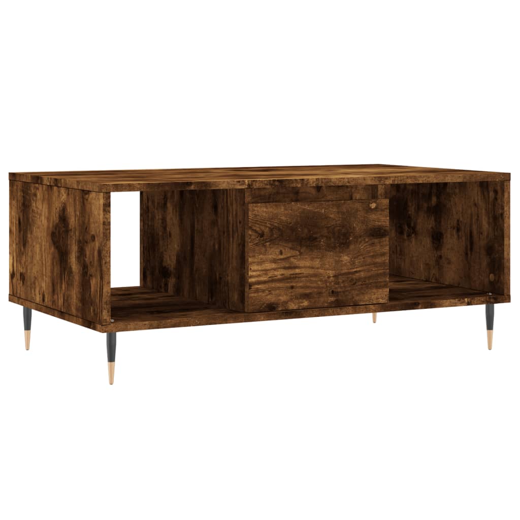 Vidaxl salontafel 90x50x36,5 cm bewerkt hout gerookt eikenkleurig