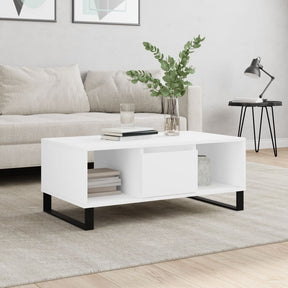 Vidaxl salontafel 90x50x36,5 cm bewerkt hout wit